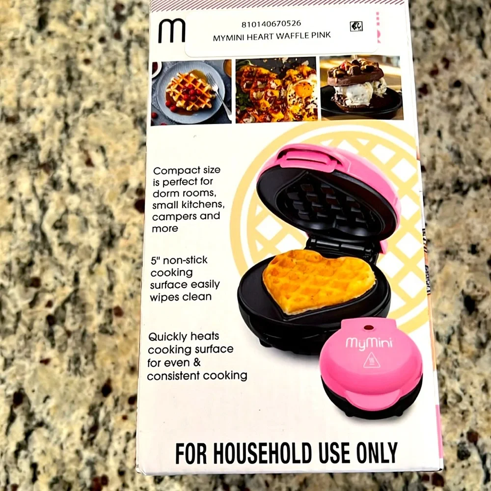 My Mini Heart Waffle Maker New in Box